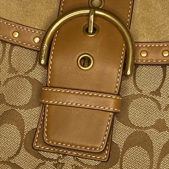 Coach suede and leather hobo purse - Picture 3 of 7